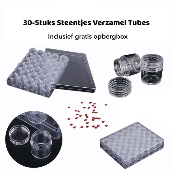 30-Stuks Steentjes Verzamel Tubes