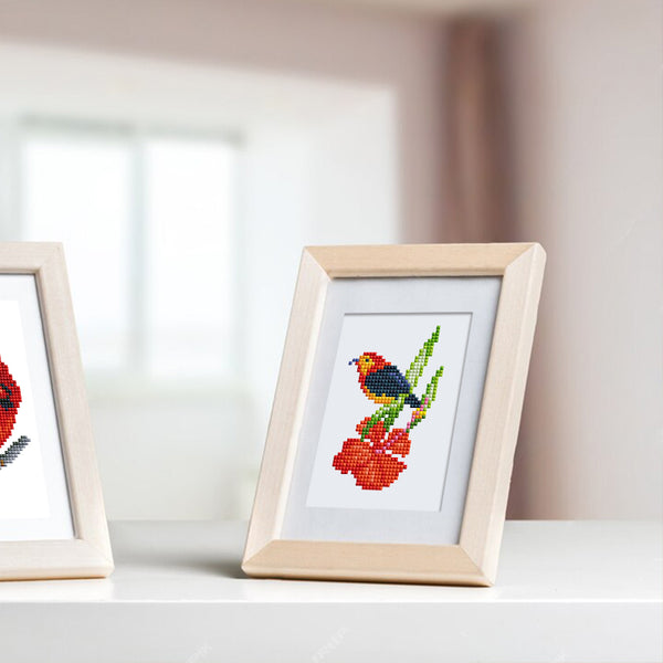 Set van 12 Mini Diamond Paintings - Vogels